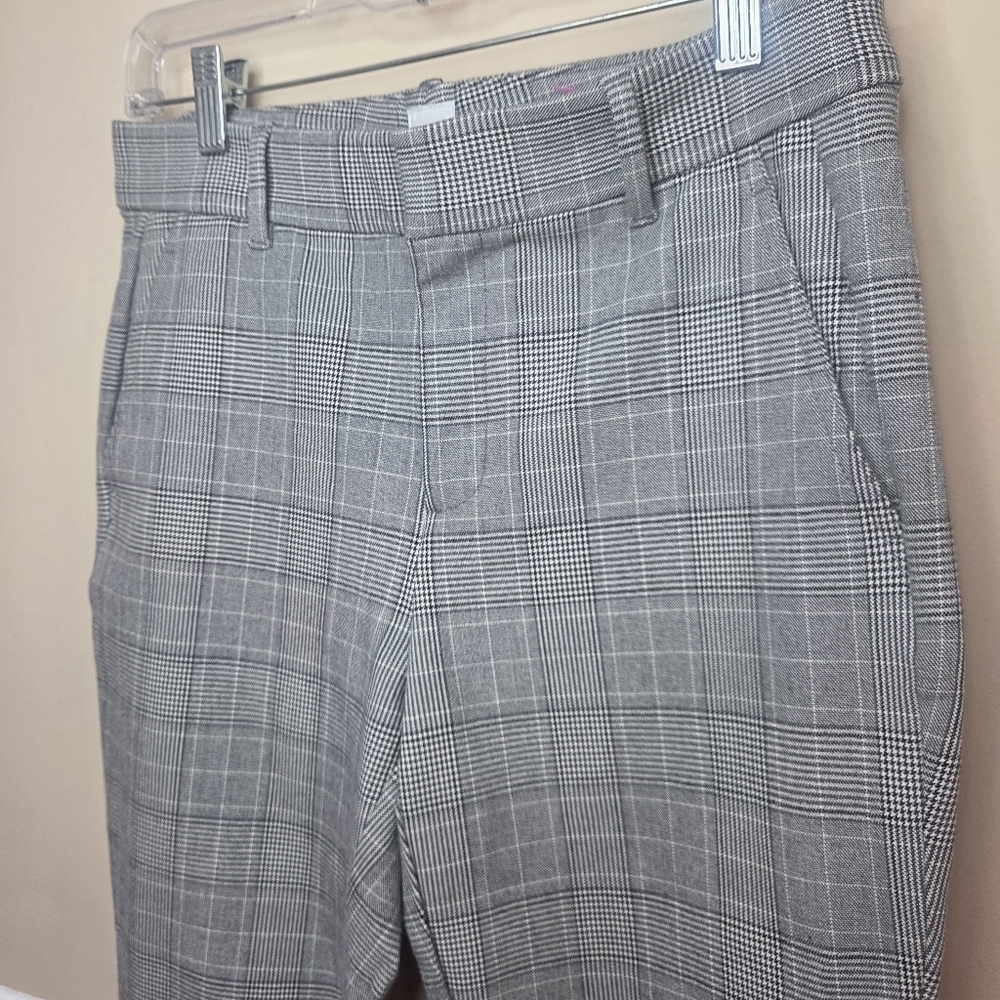 Gap Chatham Black White Houndstooth Glen Plaid Dress Ankle Pants 4 NWOT. - Picture 3 of 13